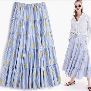 J.Crew midi pineapple skirt size small